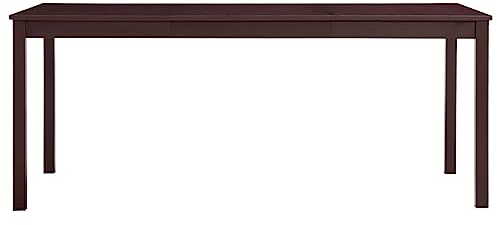 TJROO Küchentisch Dunkelbraun 180x90x73cm aus Kiefernholz Minimalistischer Stil Bistrotisch Robust und langlebig Zuhause Esstisch Eleganter Charme