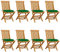 Sufrk Gartenstühle Stapelstuhl Garten mit Grünen Kissen 8 STK. Massivholz Teak Monoblock Stuhl - 3072937