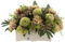 CERÁMICA ESPAÑA Jardinière en céramique pour pierres tombales funéraires Blanc Modèle D05 31,5 x 13,5 x 11,5 cm