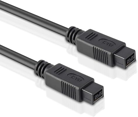 La Brodée Câble adaptateur Firewire vers USB IEEE 1394 9 broches vers 9 broches Firewire 800 pour caméra DV Caméscope 1,8 m