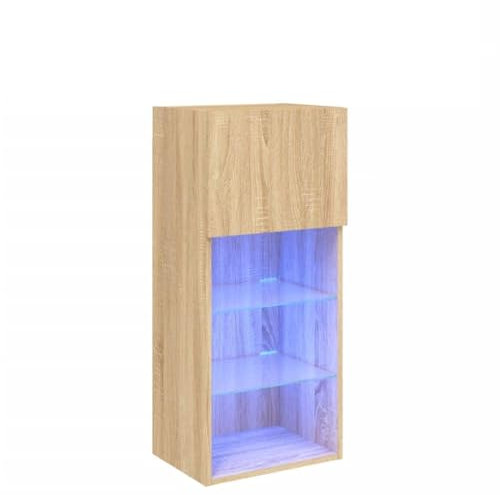 Generico kangqiling837047 TV-Schrank mit LED-Lichtern, Sonoma-Eiche, 40,5 x 30 x 90 cm