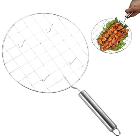 Steel Wire Rotisserie Spit Rotisserie with Handle, Round Grills, Rotisserie