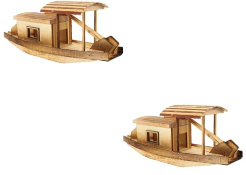 TOYANDONA Bootsmodell Bausätze aufblasbares Fischerboot aufblasbares Kajak Floß Schwebend Fischerboot-Ornamente Meeresdekorationen vintage deko Holzboote Holz-Kanu-Modellbausatz