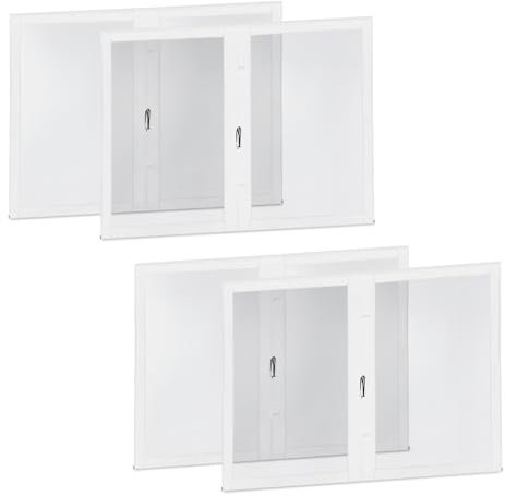 VONROC Pareti Laterali con Zanzariera - Protezione Insetti, Tessuto Oxford 420D, Impermeabile, UV 50+, Facile Montaggio, Bianco - Set di 4