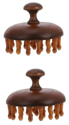 FRCOLOR 2 Stück Massagekamm Für Die Kopfhaut Borste Mini-haarglätter Haarbürstenreiniger Entwirren Kratzer Bausatz Entlüften Shampoo Produkt Begradigung Lockenwickler Werkzeug Sandelholz