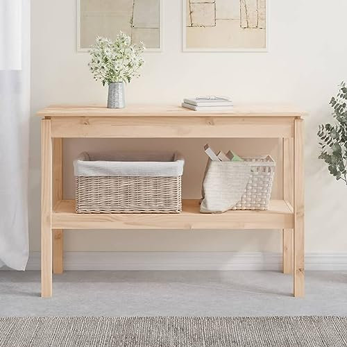 LAPOOH Konsolentisch, Flur Tisch, Beistelltisch, Bartisch, Stehtisch, Consolentisch, Porch Table, Eingangsbereich, 110x40x75 cm Massivholz Kiefer