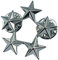 Broche en forme d'étoile de style chinois - Broche tendance - Décoration de costume, D, Métal
