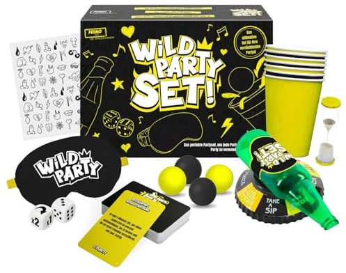 CRAZE Magic Slime Pasmo Wild Party Set Trinkspiel - Kartenspiele & Gesellschaftsspiele für Erwachsene - Partyspiele für Junggesellenabschied, Festival, Mädelsabend & mehr