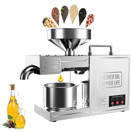 Broyeur à huile pour usage domestique, Machine automatique de presse à huile de qualité alimentaire, extracteur d’arachides, rendement élevé d’huile, chauffage thermostatique