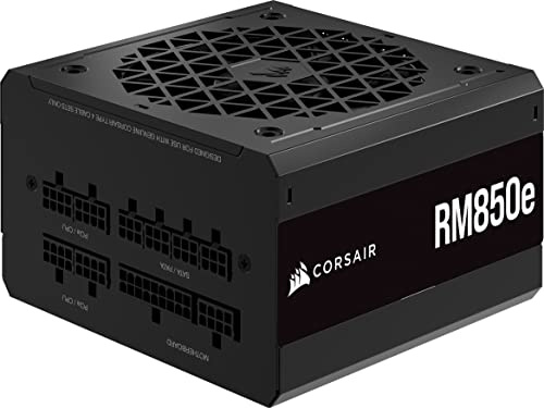 Corsair RM850e (2023) Vollmodulares, Geräuscharmes ATX 3.1-Netzteil - PCIe 5.1-kompatibel - 105°C-Kondensatoren - 80 PLUS Gold-Effizienz - Modern Standby-Unterstützung - Schwarz (Reconditionné)