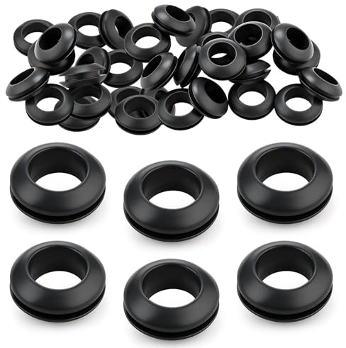 Nuts OT nuts 30 Stück Kabeldurchführung Gummi Durchmesser 20 mm Gummitülle Kabeldurchführung Kabeltüllen Durchführungstüllen Gummitüllen für Kabel Draht Elektroinstallation Kabelkanal Kabelschutz