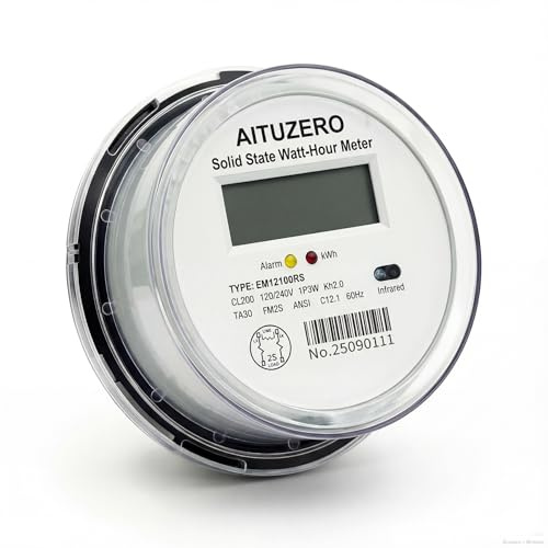 Digital Electric Sub Meters for Landlords, 120/240V CL200 Single Phase, Electricity Usage Meter, Power Energy Meter, kWh Sub Meter, ANSI Form 2S Plug-in Electric Submeters for RV Power, Rental Units