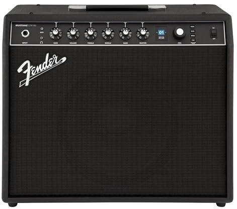Amplificatore combo per chitarra Fender Mustang LTX100, 100 W con suoni versatili, 100 preset, 50 tipi di amplificatori ed effetti, interfaccia utente semplice