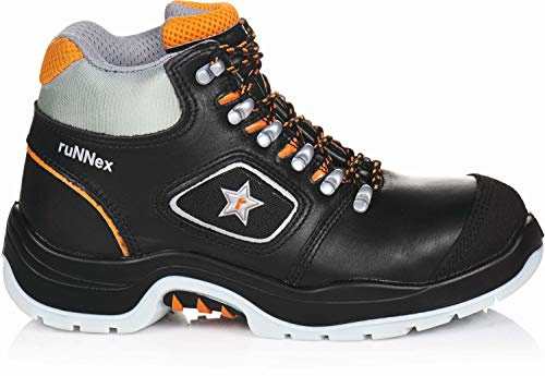 ruNNex Sicherheitsschuhe S3 Arbeitsschuhe mit Alu-Kappe, baugeeignet, 37, schwarz, 5308
