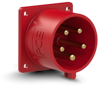 PCE 32A 415V 3P+N+E Panel Inlet - IP44 Wall Mounted Socket 625-6