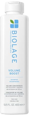 Biolage Volume Boost Shampoo - Long-Lasting Volume, Gently Cleanses, Adds Lightweight Shine To Fine Hair, Soy Protein & Polymers, Vegan, Paraben-Free, 13.5 Fl Oz