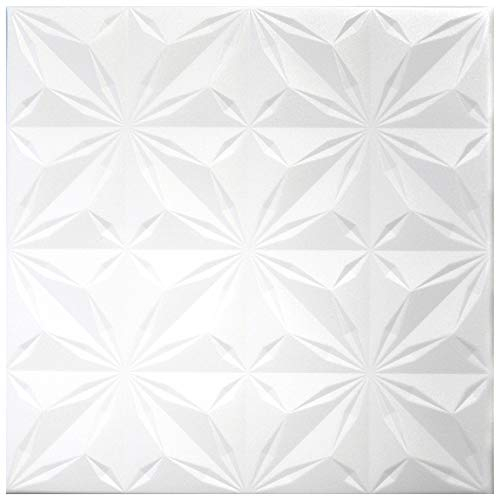 Placas de techo de XPS de 2 m2 - Placas decorativas ligeras y dimensionalmente estables - 50x50cm Hexim No.116