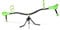 EXIT TOYS Balançoire Tournante en Acier - Wipwap pour Tout-Petits et Enfants - Wipwap Rotatif pour Extérieur dans Le Jardin - 193x60x73cm - Vert/Noir