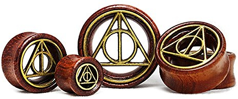 Flesh Tunnel Holz Pyramide Wood 12-30 mm Ear Plug Sattle Fit Double Flared Organic braun 12 mm