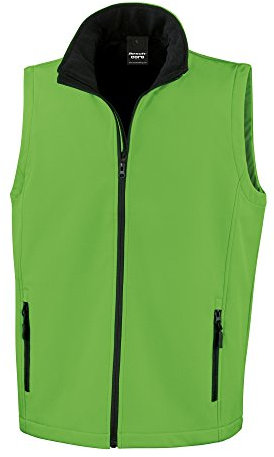 Ergebnis R232M Softshell, bedruckbar, Bodywarmer, Unisex, R232M, Grün/Schwarz, XXXXL