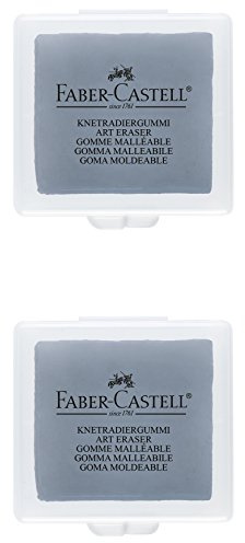 Faber-Castell b-7020 – 2 Gummi machbar, grau