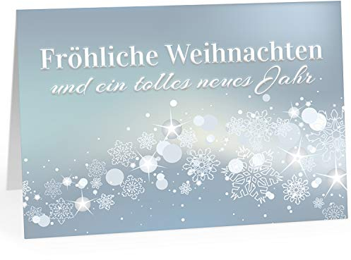 Große XXL Weihnachtskarte DIN A4 (Design Fröhliche Weihnachten - zauberhafte Karte) mit Umschlag/Weihnachten/Klappkarte/Grußkarte/zum Geschenk/moderne Karte