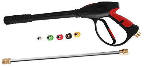 Lance Haute Pression, 1/2 BSP 4000 PSI Pistolet Lance Ajustable Buse pour à Nettoyeur Haute Pression avec 5 Buses
