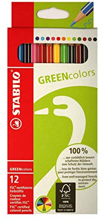 Stabilo GREENcolors Buntstifte mit Namen - individuell graviert - personalisiert - 12/24 / 36 Stück