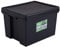 Wham Bam 100% Recycled Super Strong Impact Resistant Black Re-Usable Storage Boxes With Lids 45 Litre 50 x 39.5 x 32cm (1 Box)
