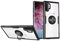 SORAKA Hülle für Samsung Galaxy Note 10 Plus mit 360 Grad drehbarem Ringständer Harter PC transparenter Abdeckung+Silikon Rahmen durchsichtige hülle mit Metallplatte für Handyhalterung Auto KFZ Magnet