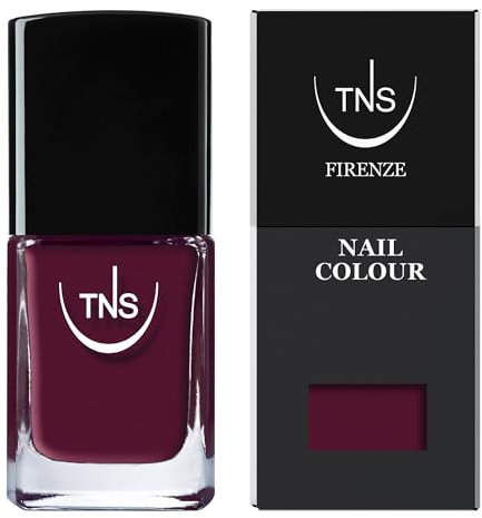 TNS Cosmetics - Obsession smalto bordeaux formula professionale, coprente e brillante. 10 ml