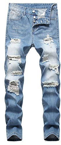 Baylvn Men's Slim Jeans 958, Z-light blue, 44