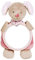 Nattou Rücksitzspiegel Hündin Lali mit Klettverschluss, Iris und Lali, 34 x 20 x 6 cm, Beige/Rosa