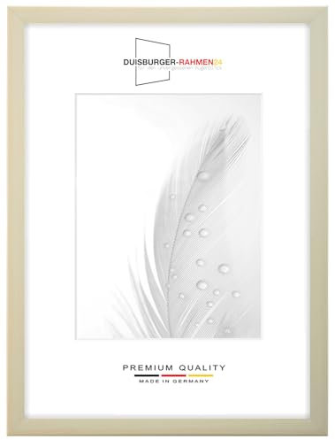 Duisburger-Rahmen24 DR24 Cadre Photo 24x32 (Érable) sur Mesure, Cadre en Bois MDF de 35 mm de Largeur INCL. vitre en Verre synthétique antireflet, paroi arrière Stable, Crochets et Fixations