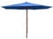 vidaXL Sonnenschirm mit Holzmast Marktschirm Gartenschirm Ampelschirm Strandschirm Terrassenschirm Balkonschirm 350cm Blau UV-Schutz