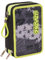 Seven Federmäppchen, Mäppchen, Mehrfarbig, Federtasche für Schreibwaren, Etui mit Stiften, Kugelschreiber, mit 3 Fächern, Mädchen - Jungen, Schule - Grundschule, XXL Fly Stars schwarz/leuchtgelb