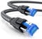 CSL - 7,5m Netzwerkkabel CAT 8 - LAN Kabel Patchkabel - Baumwollmantel - CAT8.1 High Speed Gigabit Ethernet Cable - 40 Gbits - S/FTP PIMF - RJ45 Stecker - Cat6 Cat7 Cat8 komp - 7,5 Meter - schwarz