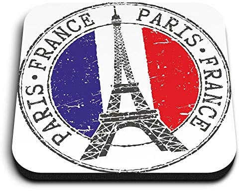 1 x Square MDF Fridge Magnet - Paris Eiffel Tower France Travel 9271