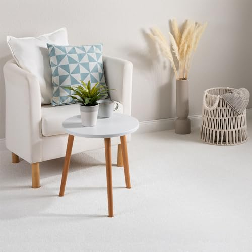 Steffensmeier Teppichboden Pisa Meterware | Auslegware für Kinderzimmer Wohnzimmer Schlafzimmer | Creme, Größe: 400x400 cm