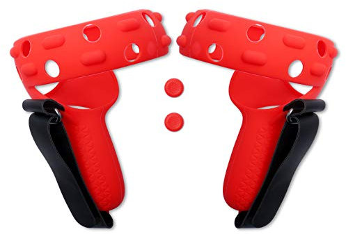 LICHIFIT Handle Grip Cover with Hand Strap for Oculus Quest 2 VR, Soft Silicone Controller Protective Sleeve Cover