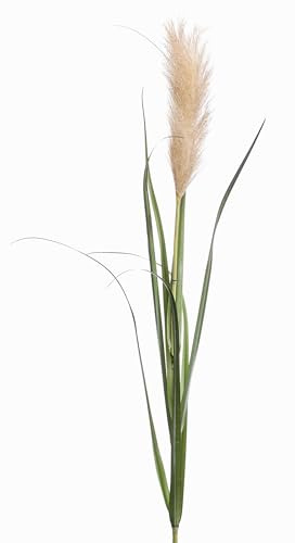 artplants.de Künstliches Pampasgras Alcantara mit Rispe, grün-braun, 120cm - Pampasgras Plastik/Dekogras