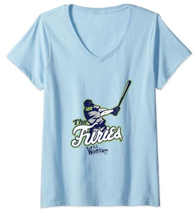 The Warriors The Furies Baseball Team Logo T-Shirt mit V-Ausschnitt