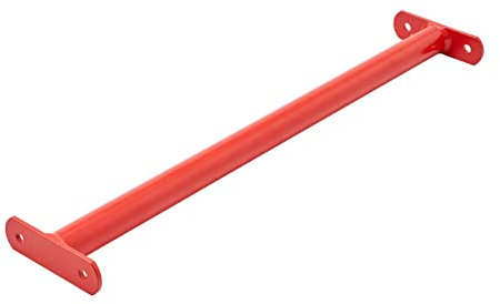 TRIBECCO Reckstange Turnstange Gymnastikstange Metallstange (60 cm Rot) Reck aus Stahl zum Befestigen am Schaukel oder Klettergerüst auch als Gymnastik oder Turnstange auch für öffentliche Spielplätze