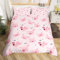 Kinder Niedlich Schwein Bettwäsche Set 135x200cm Rosa Schwein Betten Set KleinKarikatur Schön Schweinchen Bettbezug Set Kinderzimmer Lustige Bauernhof Tier Zimmer Dekor 2St mit 1 Kissenbezug