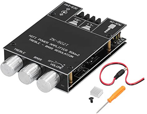 Modulo Scheda Amplificatore di Potenza PCB Schede AMP a Doppio Canale Scheda AMP Stereo per Altoparlanti Fai da Te ZK-502T