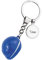 Portachiavi casco moto personalizzato - Ciondolo inciso - Piccolo regalo - Accessori moto (Blu)