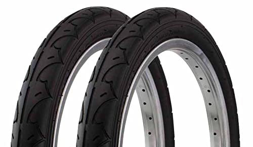 FK Cycling Par de Cubiertas Wanda 20 x 1.5, Bicicleta Plegable. Color Negro, 2 Unidades (20x 1.5)