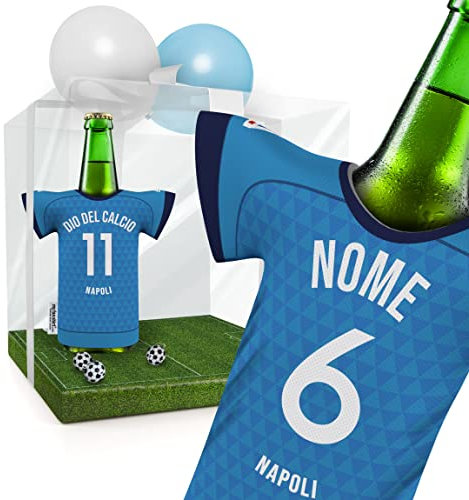 PERSONALISIERT Napoli Trikot-Kühler Geschenk-Box Fanartikel Männer | Passend für SSC Neapel | Mann Freund Opa Bruder Geburtstag Weihnachten Ostern Wichteln Trikotkühler by MyFanShirt DEIT