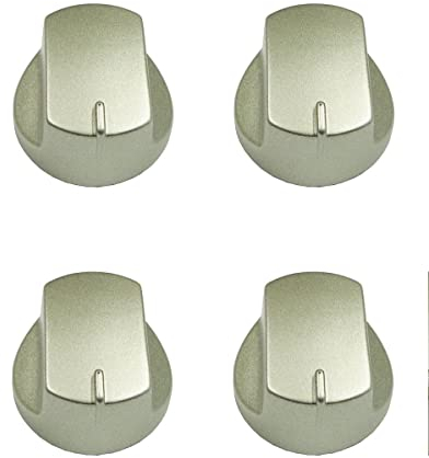 Ariston Hotpoint Indesit - Manopola in plastica color argento C00260576-482000030598 - per cucina piano cottura - M0246 - Prodotto originale (4 pezzi)