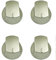 Ariston Hotpoint Indesit - Manopola in plastica color argento C00260576-482000030598 - per cucina piano cottura - M0246 - Prodotto originale (4 pezzi)